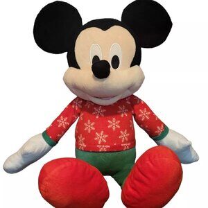 Disney Mickey Mouse Christmas Large Plush Toy 22"
